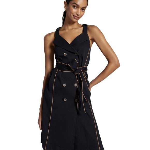 Anthropologie Maeve Trench Midi Dress - Picture 3 of 13